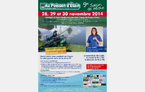 9ième salon de pêche à courcelles les lens  les 28-29-30 novembre 2014